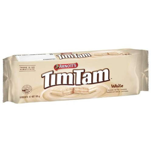 ARNOTTS BISCUITS CHOCOLATE TIM TAM WHITE 165GM