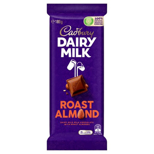 CADBURY DAIRY MILK ROAST ALMOND CHOCOLATE 180GM