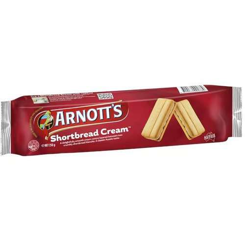 ARNOTTS BISCUITS SHORTBREAD CREAM 250GM