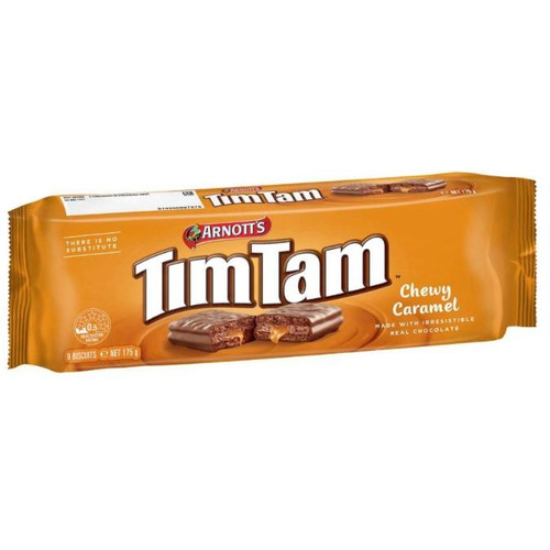ARNOTTS BISCUITS CHOCOLATE TIM TAM CHOCOLATE CHEWY CARAMEL 175GM