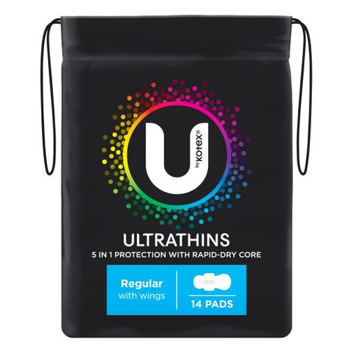 U BY KOTEX REGULAR ULTRA THIN WING PADS 14S