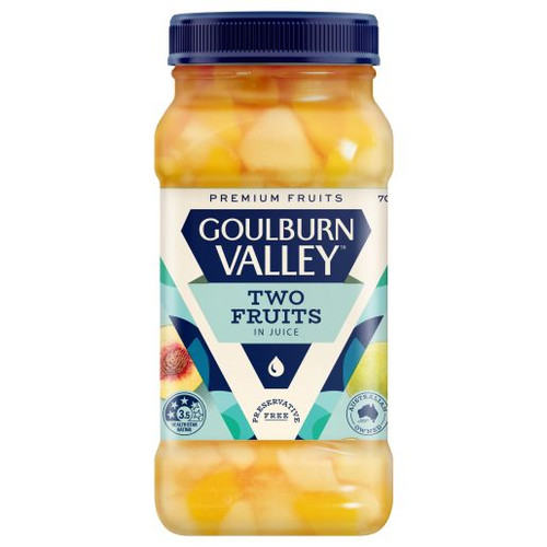 GOULBURN VALLEY TWO FRUITS DICED 700GM