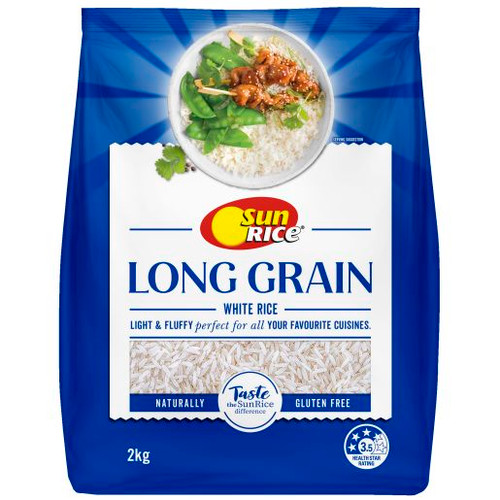 SUNRICE PREMIUM WHITE LONG GRAIN RICE 2KG