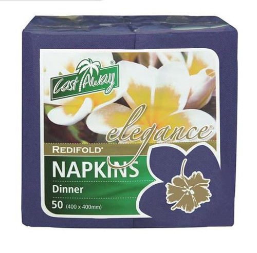 CAST AWAY ELEGENCE DARK BLUE DINNER NAPKIN (CA-NAPEDDBRF) 50S