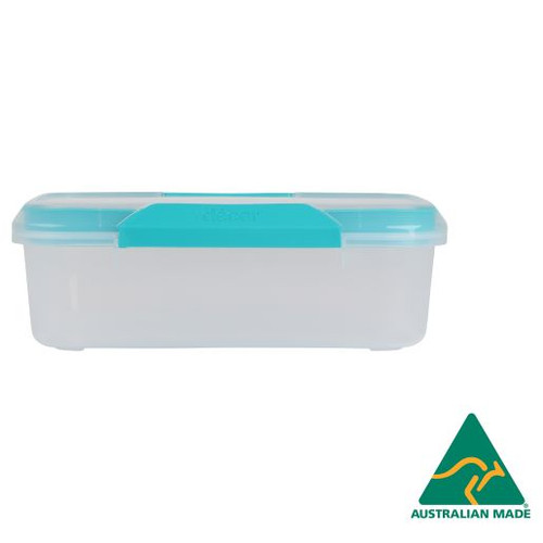 DECOR OBLONG CONTAINER WITH CLIP LIDS 2L