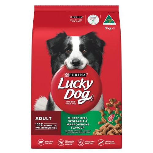 PURINA LUCKY DOG ADULT MINCED BEEF VEG & MARROWBONE 3KG