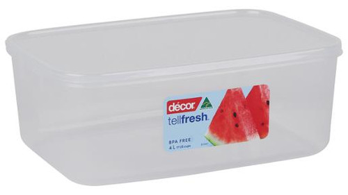Decor Tellfresh Food Container Oblong 4L, Each
