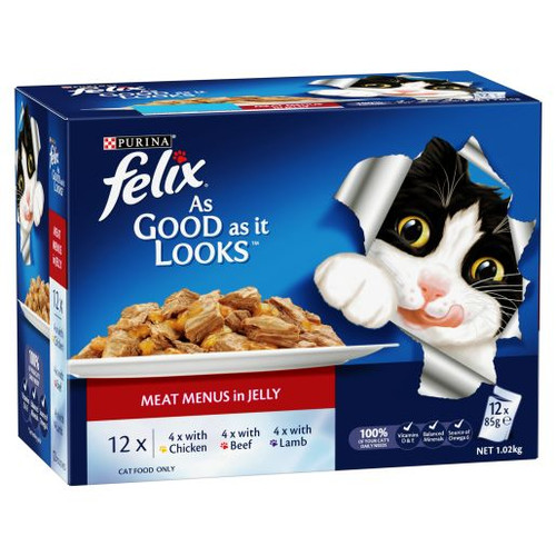 PURINA MEAT CAT FOOD 12X85GM