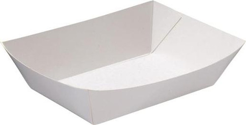 CAST AWAY TRAY CARDBOARD WHITE 2 (CA-TR2-W) 150S