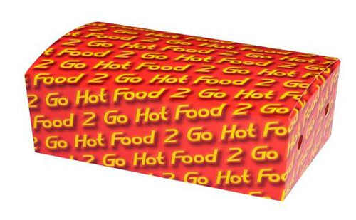 CAST AWAY HOT FOOD 2 GO SMALL CARDBOARD SNACK CONTAINER (CA-SSBX-HF2G) 50S
