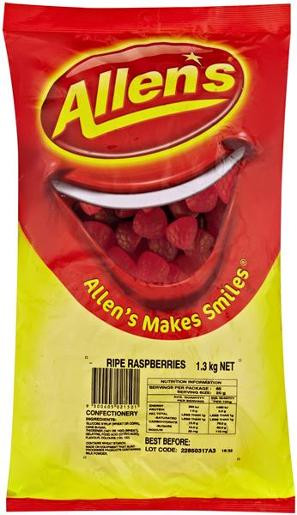 ALLENS RIPE RASPBERRIES 1.3KG