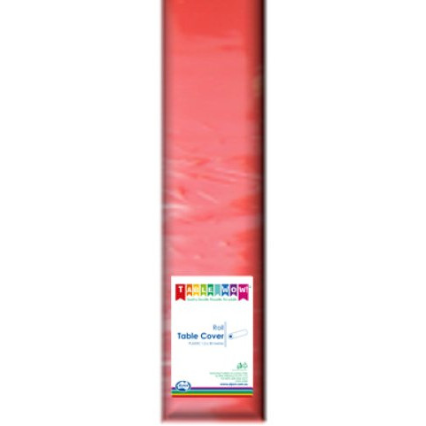 ALPEN RED PLASTIC TABLE COVER ROLL 1.2m x 30m (EACH)