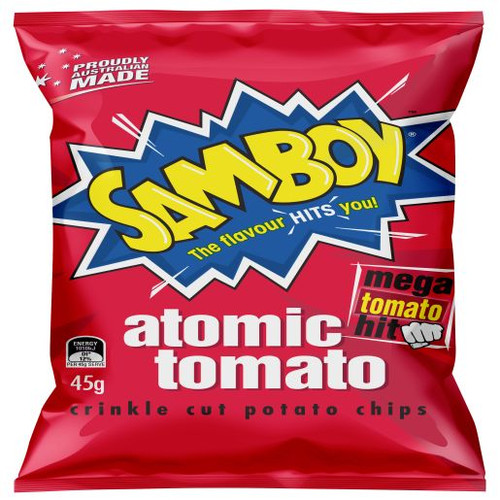 SAMBOY TOMATO POTATO CHIPS 45GM (Carton of 18)