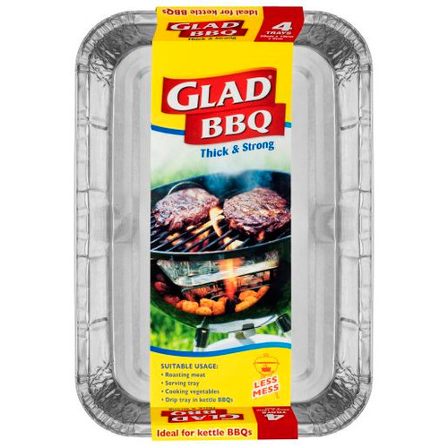 GLAD BBQ TRAY 4S (Carton of 8)