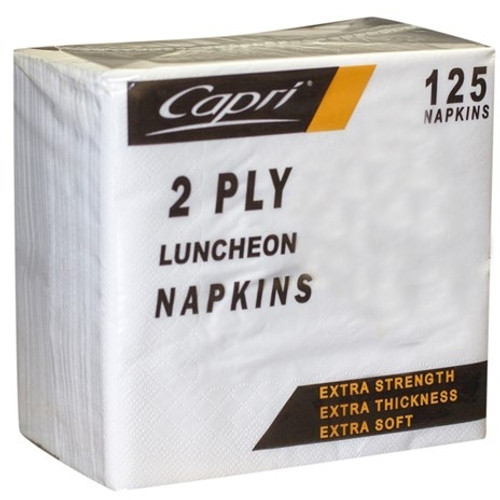 Napkins 2 Ply Quarter Fold White Luncheon 300mm x 300mm Pack of 125