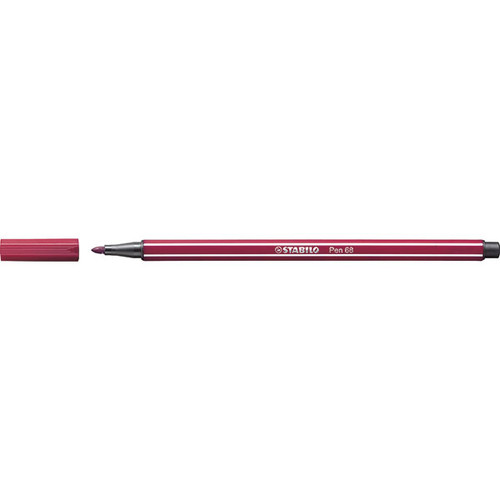 STABILO PEN 68 FIBRE TIP PEN PURPLE (BOX OF 10)