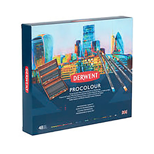 DERWENT PROCOLOUR PENCIL WOODEN BOX 48