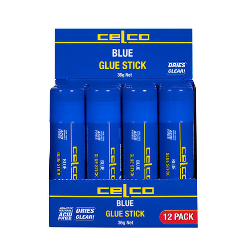 CELCO GLUE STICK 36GM BLUE (EACH)