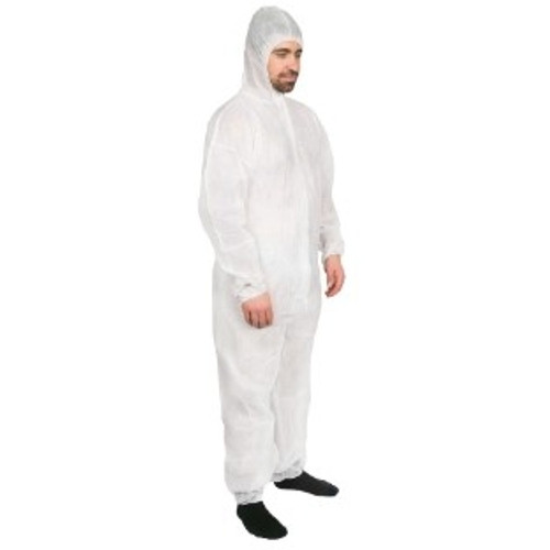 White Disposable Coveralls 100% Polypropylene Medium