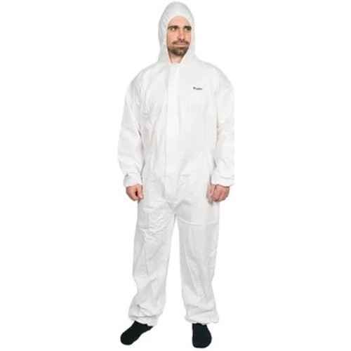 Genuine High Calibre Disposable Coveralls SMS Type 5-6 White 3XL