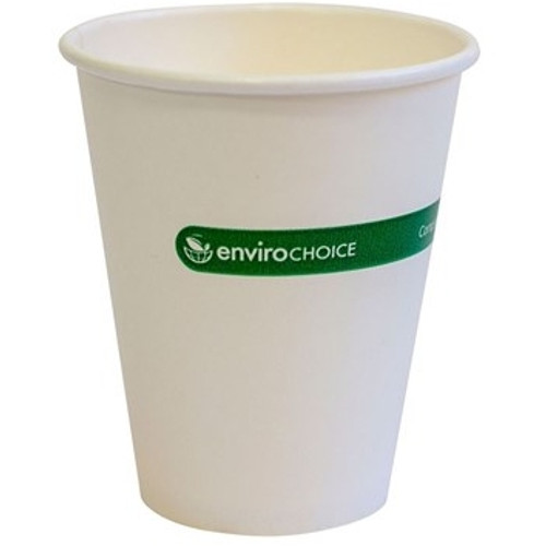 Greener Wine Cup 200ml Compostable and Recyclable Single Wall White Carton of 1000