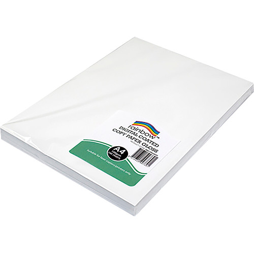 Rainbow Premium Digital Copy Paper Gloss A4 100gsm White Pack of 250 Sheets