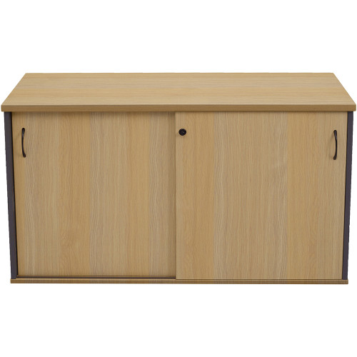 Rapidline Credenza Sliding Doors 1500W x 450D x 730mmH Oak And Ironstone