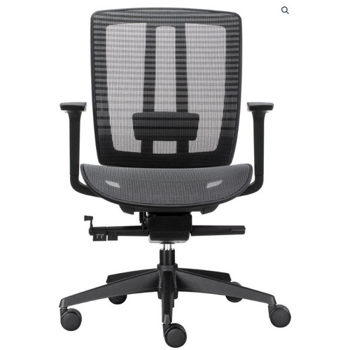 Rapidline Oasis Chair Mesh Back and Seat With Arms Black