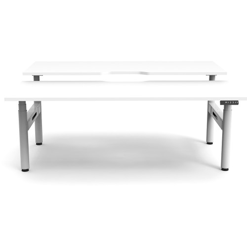 Rapidline Halo+ Back to Back Workstation 2 Person 1200W x 1500D x 1270mmH White/White