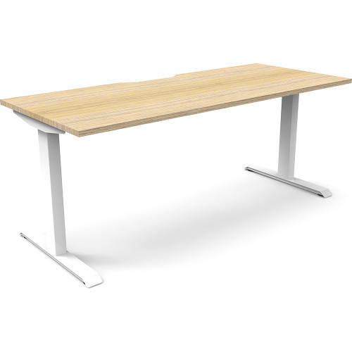 Rapidline Boost Static Single Sided Workstation 1500W x 750D x 730mmH Oak/White