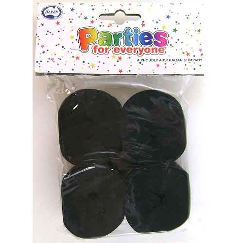 Alpen Parties For Everyone Crepe Streamers 35mm x 13m Black Pack Of 4