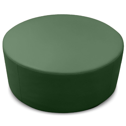 K2 Marbella Mawson Senior Round Ottoman 1000mm Diameter Green PU Leather