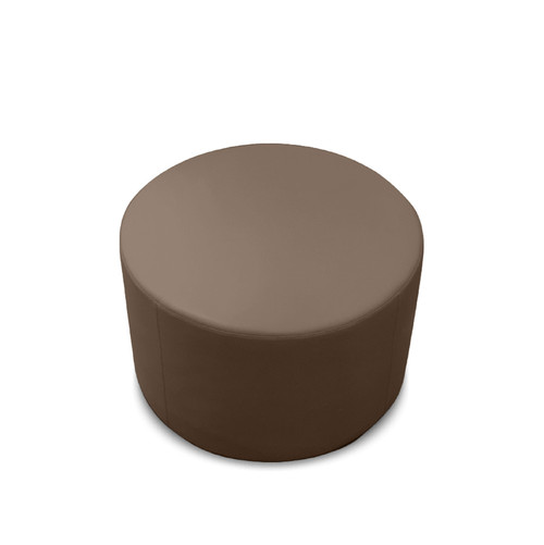 K2 Marbella Flinders Senior Round Ottoman Dark Brown PU Leather