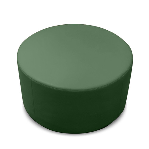 K2 Marbella Mawson Senior Round Ottoman 700mm Diameter Green PU Leather