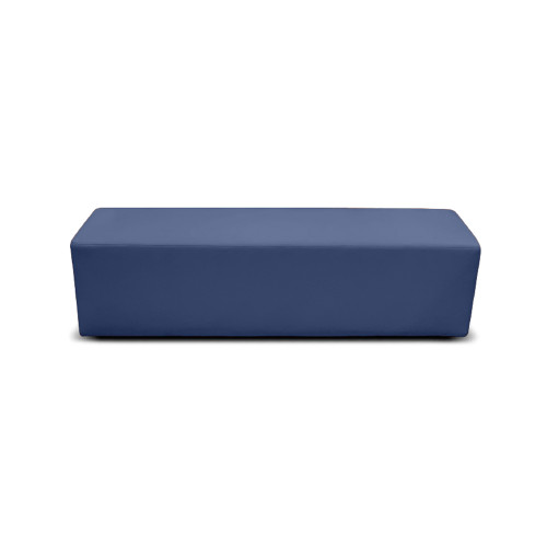 K2 Marbella Burke Senior Rectangle Ottoman 1480mmW Blue PU Leather