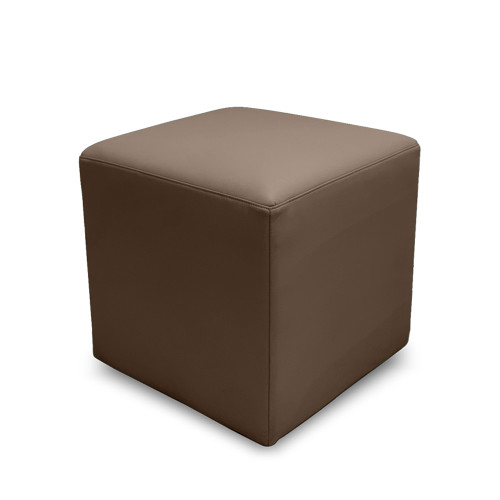 K2 Marbella Cook Senior Square Ottoman Dark Brown PU Leather