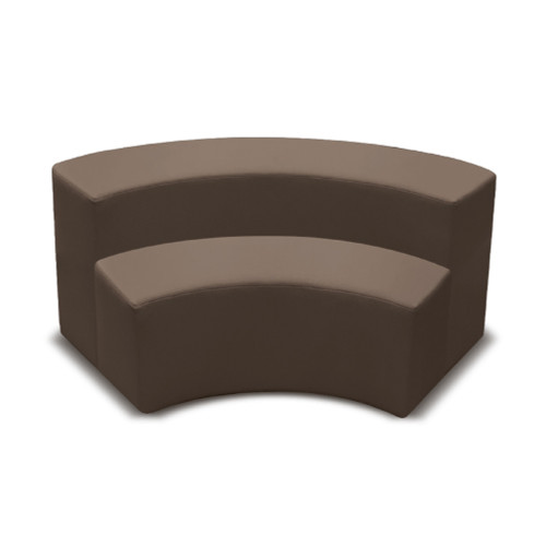 K2 Marbella Polo Concave 2 Seater Chair Low Back 800W x 670D x 800mmH Dark Brown PU