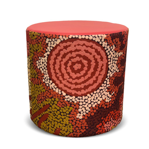 K2 Orange Dust Spectrum Eva Round Ottoman 450mm Diameter Red Ochre