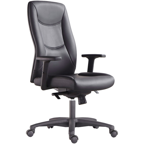 Hilton High Back Executive Chair With Arms Black PU