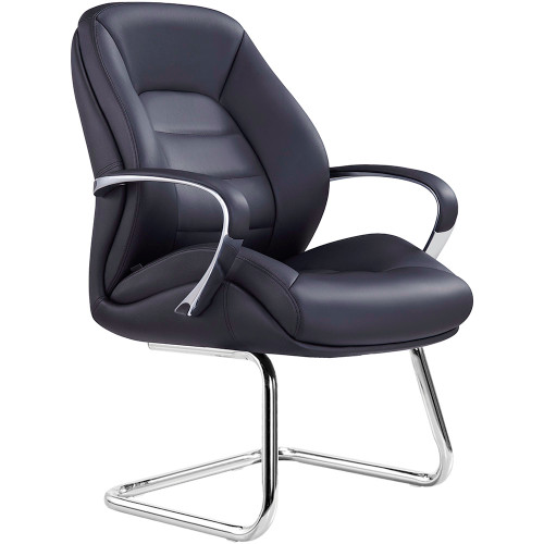 Magnum Cantilever Visitor Chair With Arms Leather