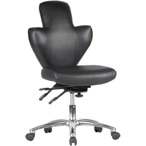 Siren Medium Back 4 Lever Multi Shift Chair Black PU