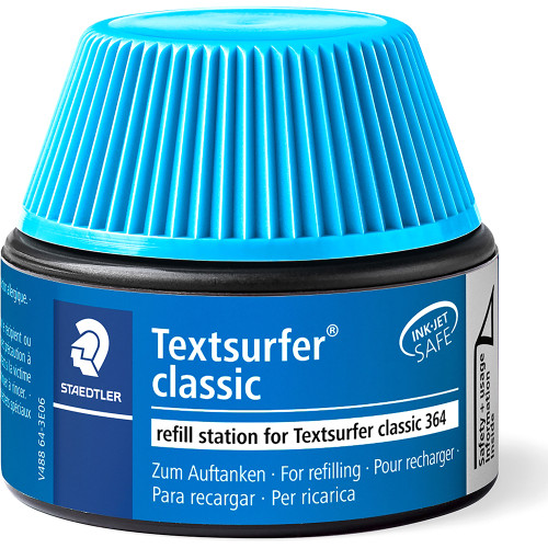 Staedtler 488 Textsurfer Classic 364 Highlighter Refill Pot 30mL - Blue