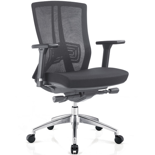 Sylex Truman Mid Back Chair Mesh Back No Arms Black