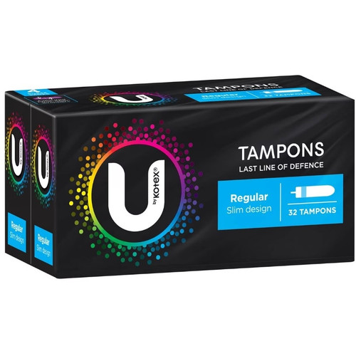 U By Kotex Tampons Regular Regular Bulk 32 Pack