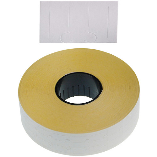 WHITE REMOVABLE 20MM X 11MM LABELS TO SUIT MONARCH PAXAR 1131. 10 ROLLS (25000 LABELS TOTAL)
