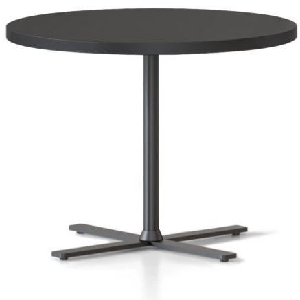 Kolo Side & Coffee Table,600DIAM X 457H 25MM Black Table Top,Black P/C Base