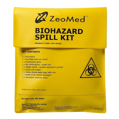 ZeoMed Body Fluid BioHazard Spill Kit Bag