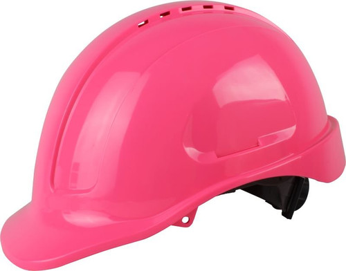 Maxisafe Vented Hard Hat - Ratchet Harness - Pink