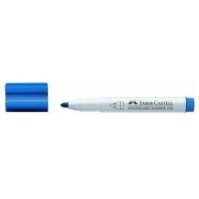Faber-Castell Connector Whiteboard Markers Bullet Tip Blue, Box of 10