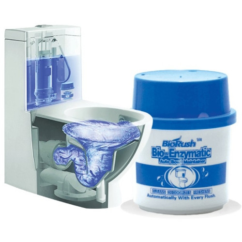 Bio Rush Bio-Enzymatic Auto Toilet Bowl Cleaner, Blue - Each